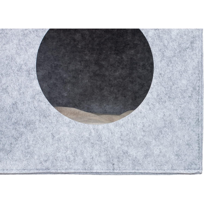 Кішка/Собака: Хатинка з фетру 33x33x33 см, м'яке ліжко з подушкою, складана, сірого кольору