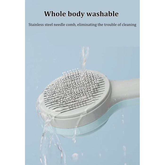 Щітка для котів та собак, універсальна для довгої та короткої шерсті, жовта