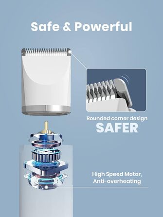 Набір для стрижки котів Leise: професійна машинка для стрижки котів, собак, набір для догляду за лапами, очима, вухами та обличчям. USB-C зарядка.