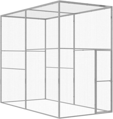 Вольєр для котів vidaXL 3x1,5x2,5 м, оцинкована сталь