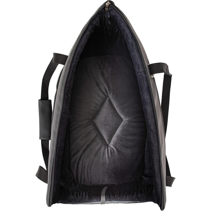 Сумка-переноска для собак та котів Boutique Zoo XL (до 15 кг) – велика, м'яка, складна та пральна – 52×35×39 см (розміри складена: 42x29x33 см) – чорний колір, штучна шкіра