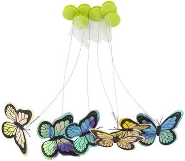 Інтерактивна іграшка-метелик для котів ALL FOR PAWS 3 в 1 з кульками та пером, автоматичний спінер, для дому (6 шт. у наборі)