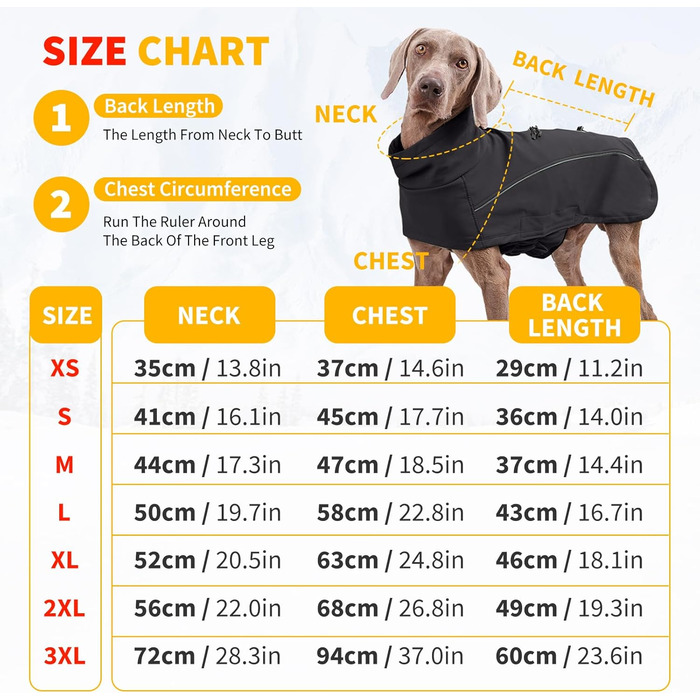 Водонепроникний теплий зимовий одяг для собак PETCUTE - куртка з отвором для шлейки, чорний, XXL