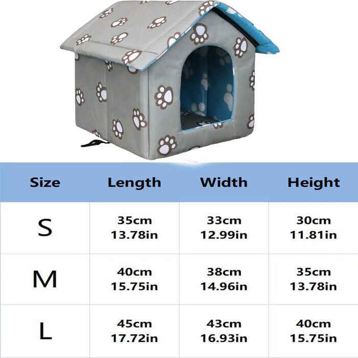 Кіт-будинок Vinnypet для вулиці: зимостійкий, водонепроникний, теплий, знімний килимок. 40x38x35 см (S:35x33x30 см, сіро-зелений)