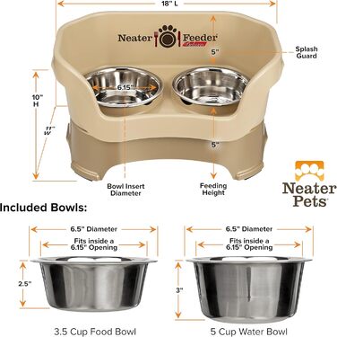 Автоматична годівниця Neater Pet Brands Deluxe для середніх собак, кольору капучино