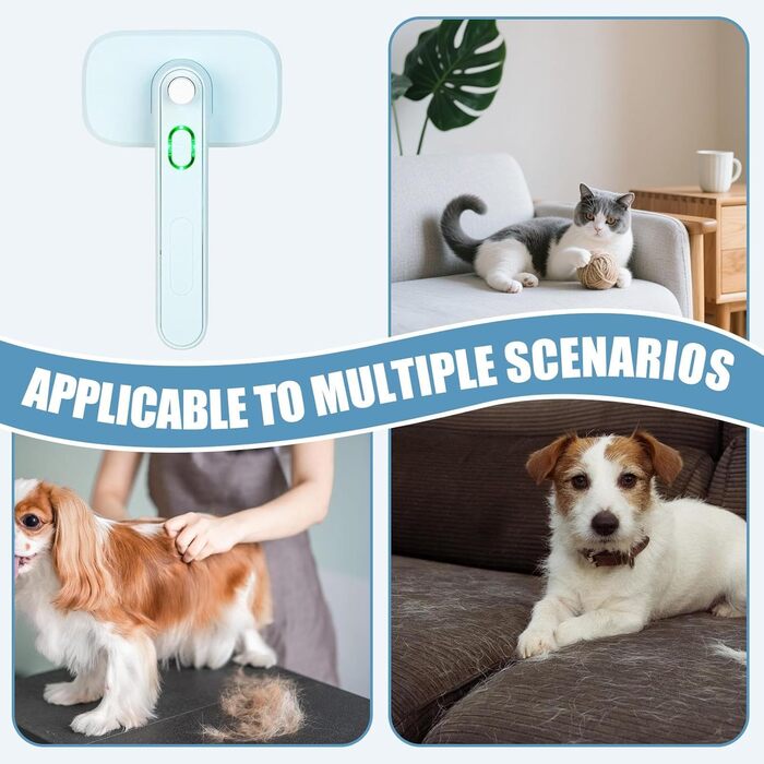 Щітка для вичісування шерсті тварин з автоматичним очищенням | Для собак, котів, цуценят | Видаляє підшерсток, масаж, догляд за шерстю