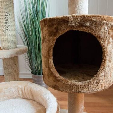 Дряпак для котів Bontoy Romy, 49.5 x 49.5 x 80 см, з лежанками та місцями для лазіння, для великих котів