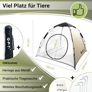 Набір для вигулу цуценят/котів на вулиці, великий вольєр для собак та котів, розкладний вольєр з міцної сітки, знімний сонцезахист, система Pop-up