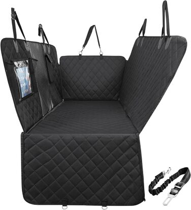 Накидка для собак у машину Gimars, 157x137 см, чорна, водовідштовхувальна, з віконцем