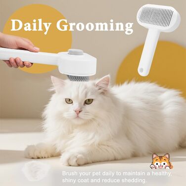 Набір для догляду за тваринами Okiki 3 в 1: щітка для собак і котів, ножиці для обрізання кігтів, гребінець від бліх – для довгої та короткої шерсті, сумісний зі шкірою