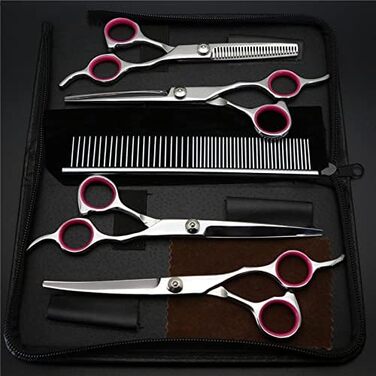 Набір професійних ножиць для грумінгу собак та котів, 18 см, з нержавіючої сталі, для догляду за шерстю, безпечні, гострі, довговічні та красиві