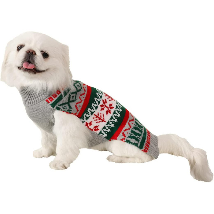 Теплий зимовий светр для собак середніх та великих порід - Knitted Sweater Costume Outfit