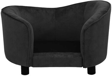 Софа для собак VidaXL чорна 69x49x40 см, м'яке ліжко для собак/кішок