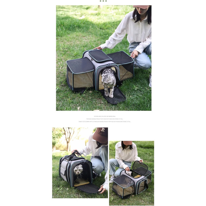 Транспортна сумка для котів та собак EBLIN, складна, до 8 кг, з регульованим ременем