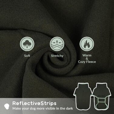 Пуловер для собак маленьких порід, Чихуахуа, Французький бульдог. Зимовий одяг для собак (XL, хакі)