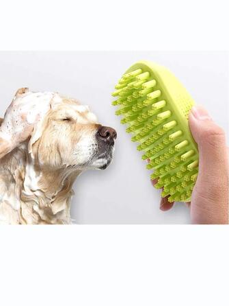 Щітка для грумінгу домашніх тварин JOEBO, м'який гумовий матеріал, видалення шерсті котів та собак, масажна щітка, гребінець для грумінгу, зелена, універсальний розмір
