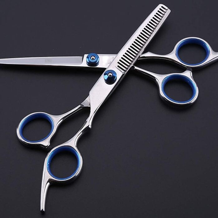Набір професійних ножиць для грумінгу собак та котів, нержавіюча сталь, 6 дюймів, ножиці для розрідження, вигнуті
