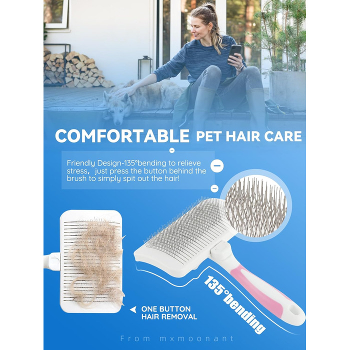 Сушарка для собак Mxmoonant 3500W з подвійним мотором - для великих і довгошерстих собак, професійний догляд за тваринами, 4 насадки та велика щітка