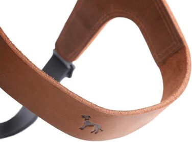 Нашийник для собак HUNTER DIMARO, колір: Cognac, м'яка та міцна шкіра, регульований, для цуценят та собак, розмір S-M