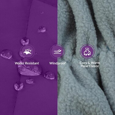 Теплий зимовий одяг для собак PUMYPOREITY: жилет для маленьких собак та цуценят, колір фіолетовий, розмір XS