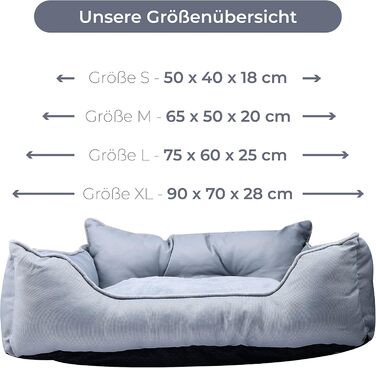 Крісло-ліжко для собак середніх порід Benetton, сіре, розмір M, 65x50x20 см, поліестер, можна прати в пральній машині