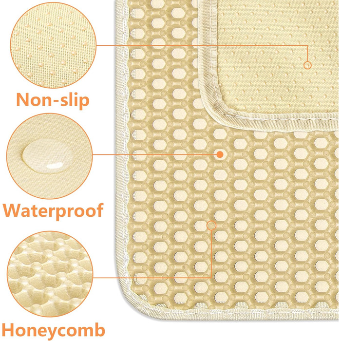 Килимок для котячого туалету Ycozy Katzenklo Matte 76x61 см, Oxford-тканина, водовідштовхувальний, контролює розсипання наповнювача