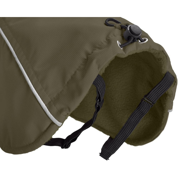 Водонепроникний теплий зимовий одяг для собак HUNTER Hundemantel NORDBY, оливковий, розмір 42,5, з відбиваючими елементами