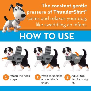 Поясний жилет Thundershirt для собак, сірий, розмір XXS, меланж