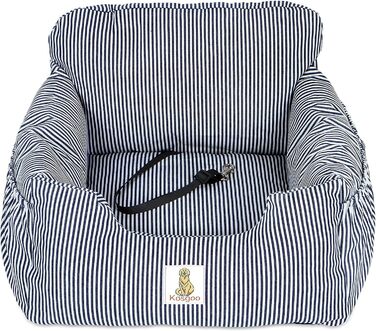 Автокрісло для собак - підвищення для цуценят, з кишенями для зберігання та страхувальним ремінцем, знімне та пральне, антиковзаюча підставка, для автомобіля та дому (Блакитне)