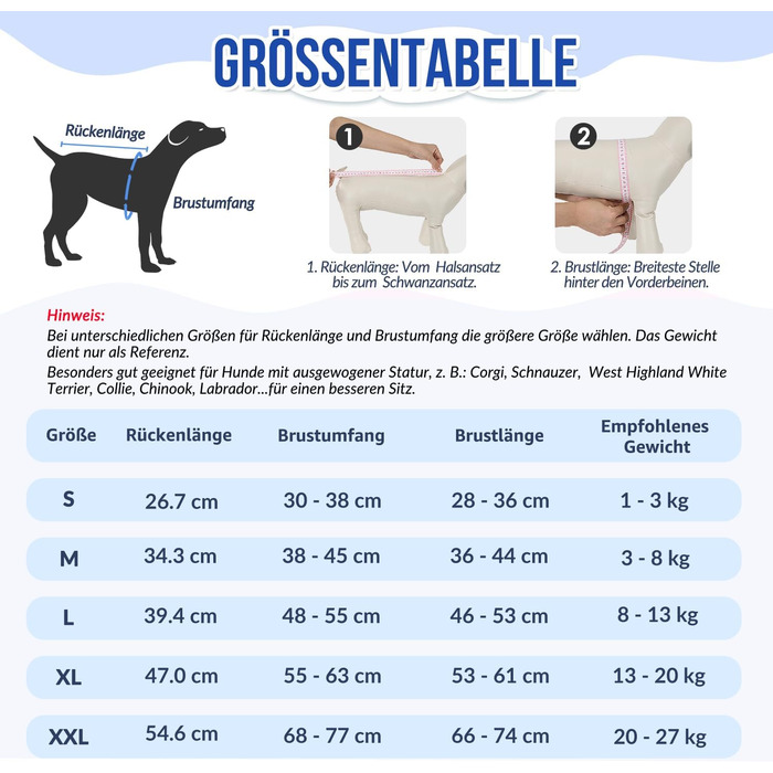 Комбінезон для собак після операції Eyein, сірий, XL (55-63 см). Дихаючий, зручний, з регульованою застібкою, захисний костюм для собак, альтернатива електронного нашийника.