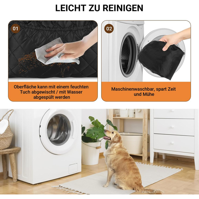 Автокрісло для собак Eikuavons, чорне, 47x47x21 см. З кишенями та шнуром для прив'язування. Підходить для маленьких собак