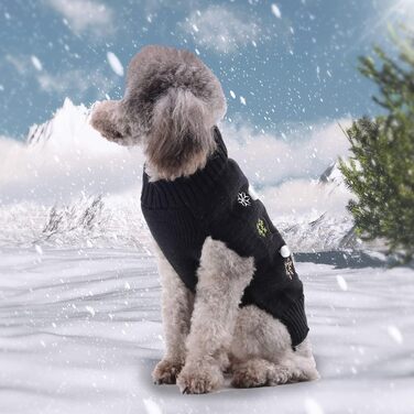 Стильний новорічний светр для собак з оленем та котиком, теплий та м'який, для осені та зими, новорічний одяг для цуценят та маленьких собак, чорний сніговик