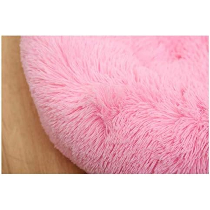 Кругла лежанка для собак і котів у вигляді пончика, м'яка та зручна, бежева (60x60 см)