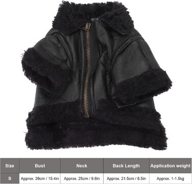 Зимовий теплий куртка для собак від TARSHYRY: шкіряна вітронепроникна модель для великих, середніх та маленьких собак. Стильний мотоциклетний одяг для тварин (S)