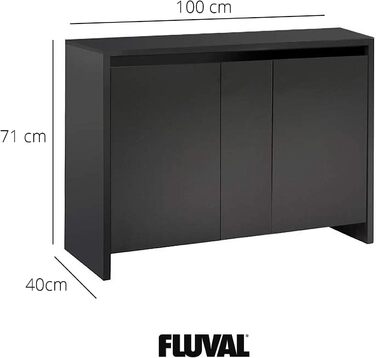 Акваріум Fluval Roma 200 чорний, 45500 г – стильний скляний акваріум для дому