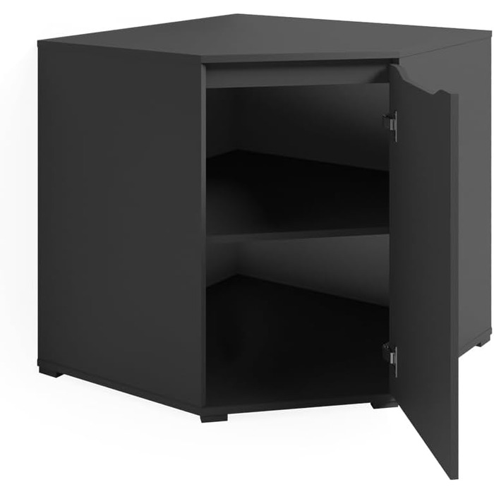 Комод Vicco Ruben з дверцятами, антрацит, 78x77,6 см, шафа для зберігання