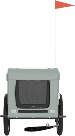 Причіп для велосипеда для собак, сірий та чорний, Oxford-Gewebe & Eisen, для собак та котів