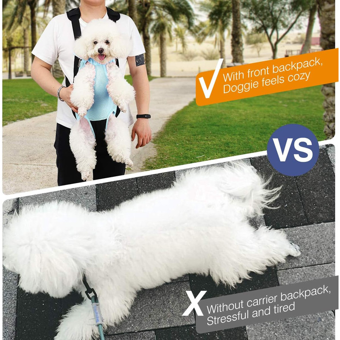 Рюкзак для тварин Pawaboo: переноска для собак та котів, блакитний, розмір M