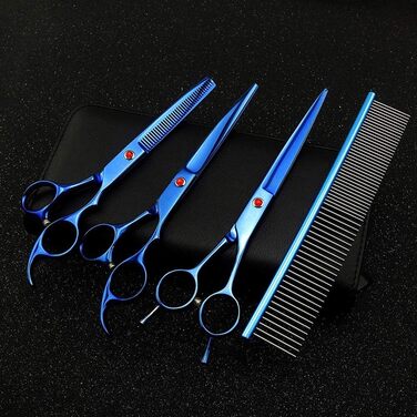 Набір професійних ножиць для грумінгу собак, нержавіюча сталь, для дому та салонів, з гребінцем для догляду