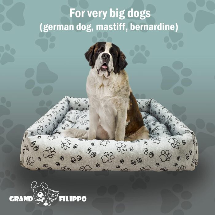 Водонепроникне ліжко для собак - ліжка для маленьких та великих собак - ліжко для собак з неслизьким дном - собачий кошик, лежанка (120x90x20, сірий колір)