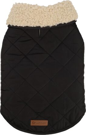 Теплий зимовий одяг для собак Flamingo Bonnie – чорний, розмір 55 см – преміум якість, водонепроникний, з плюшевою підкладкою