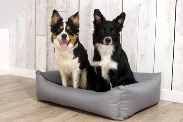 Водонепроникне ліжко для собак 4L Textil Koko великих порід, корзина для собак, знімний та пральний чохол, коричневий (100x80 см)