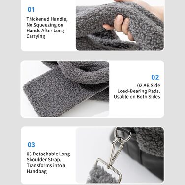 Транспортна сумка для цуценят: водонепроникна, тепла, з безпечним кріпленням та плечовим ременем. Підходить для маленьких порід та кошенят, для прогулянок у холодну погоду (сіра)