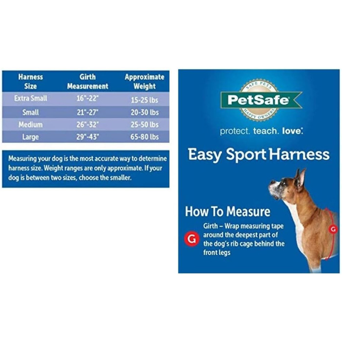 Шлейка для собак PetSafe EasySport, повністю з м'якою підкладкою, для собак 9-16,5 кг, розмір S, чорна