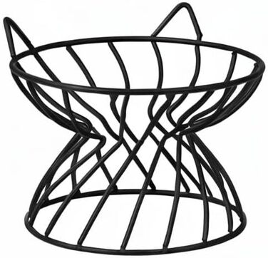 Набори мисок для котів з кераміки Katzennäpfe - 6 шт. Миски для корму для котів у яскравому стилі, широкі, плоскі, зручні для вусів - підходять для мікрохвильової печі та мийки - 250 мл (чорний підставник)