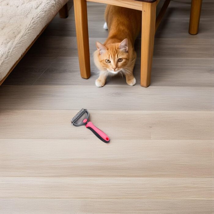 Гребінець для видалення ковтунів для собак та котів (2 шт.) - безболісний підшерстковий гребінець з функцією розпушування та витончення, для професійного грумінгу