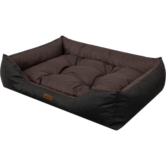 Лежак для собак DOGGY S, 67x54 см, коричневий, з високими бортами, легко чистити