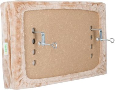 Підставка для котів Kerbl Pet на вікно, 55x35 см, дерево, м'який плюш, проста установка