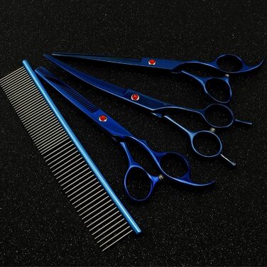 Набір професійних ножиць для грумінгу собак, нержавіюча сталь, для дому та салонів, з гребінцем для догляду