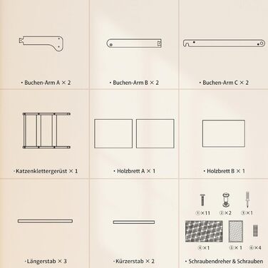 Кігтеточка для котів CheerPals з сизалю - трикутна, складана, з масиву бука, велика 51x36x45 см